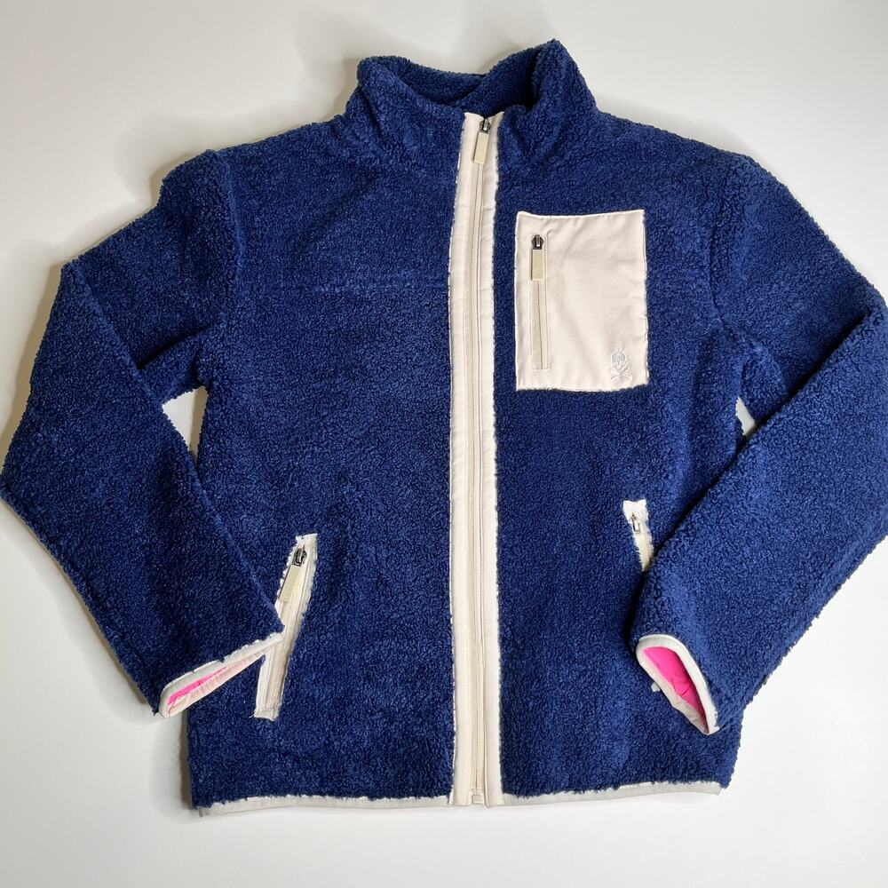 Soul by SoulCycle Jacket Blue Sherpa Full Zip S